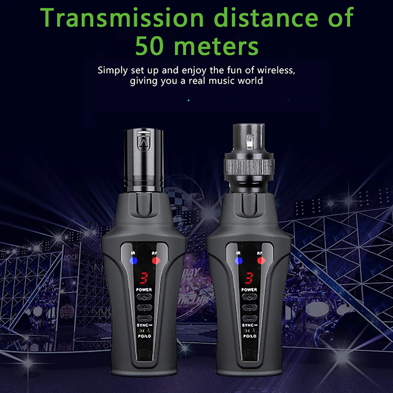 

GAW-MA8 TR20 wireless grenade style audio transmitter receiver wired microphone to wireless system supports 48V power supply