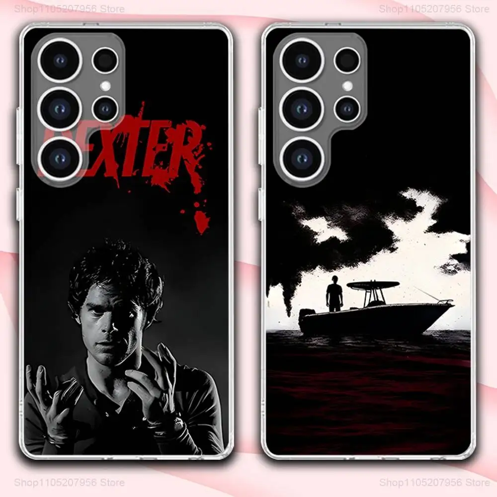 

D-Dexter M-Morgan Phone Case For Samsung A30,71,51,S9,10,20,Ultra,FE,Lite,S25,24,22,23,21,PIus,Transparent, Silicone