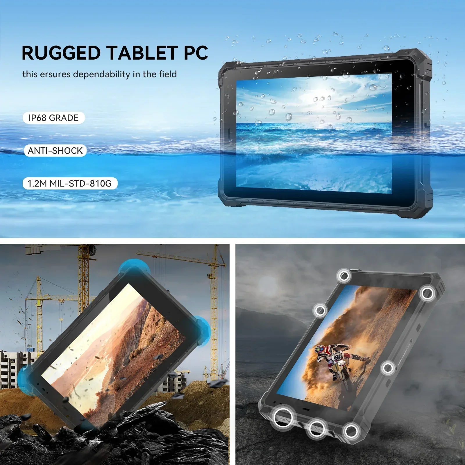 

НОВЫЙ защищенный планшет Ka Ma с сертификацией, 10,1 дюйма, поддержка NFC и считывания ID-карт, промышленный сканер отпечатков пальцев, Windows