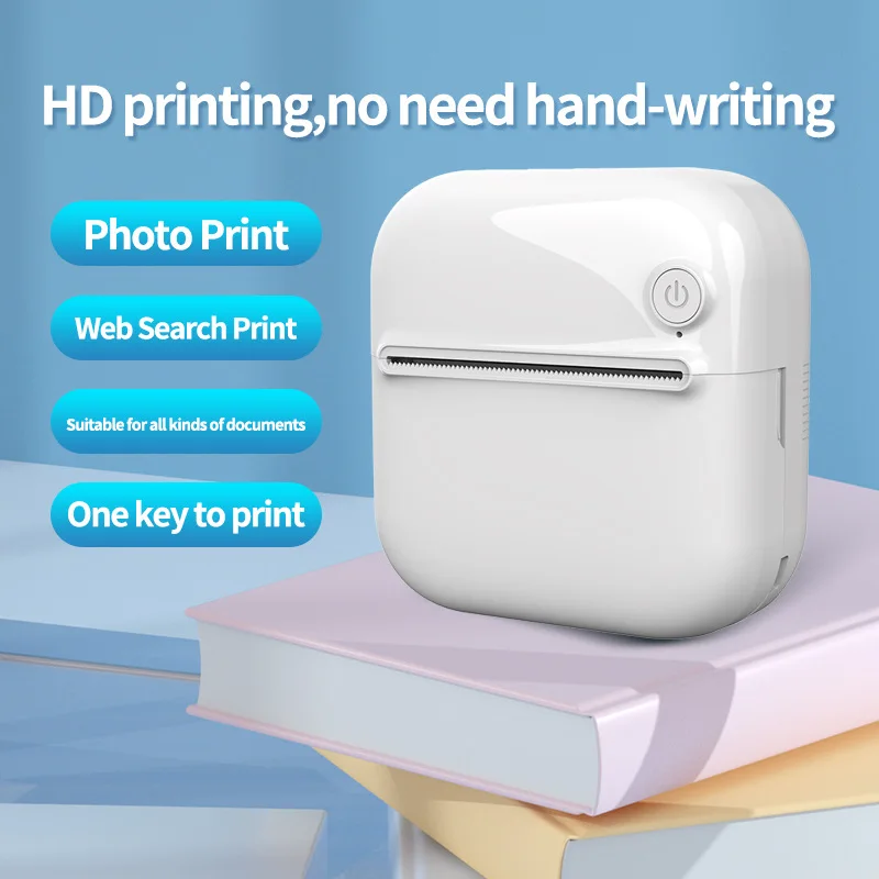 Hot Sale Pocket Photo Search Print Portable Small Printer HD Inkless BT Thermal Label Home Printer