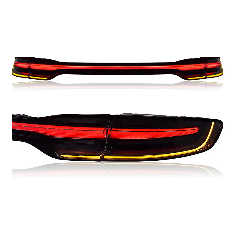 Through Taillights Assembly for Porsche an Driving Brake Light LED Sequential Turn Signal