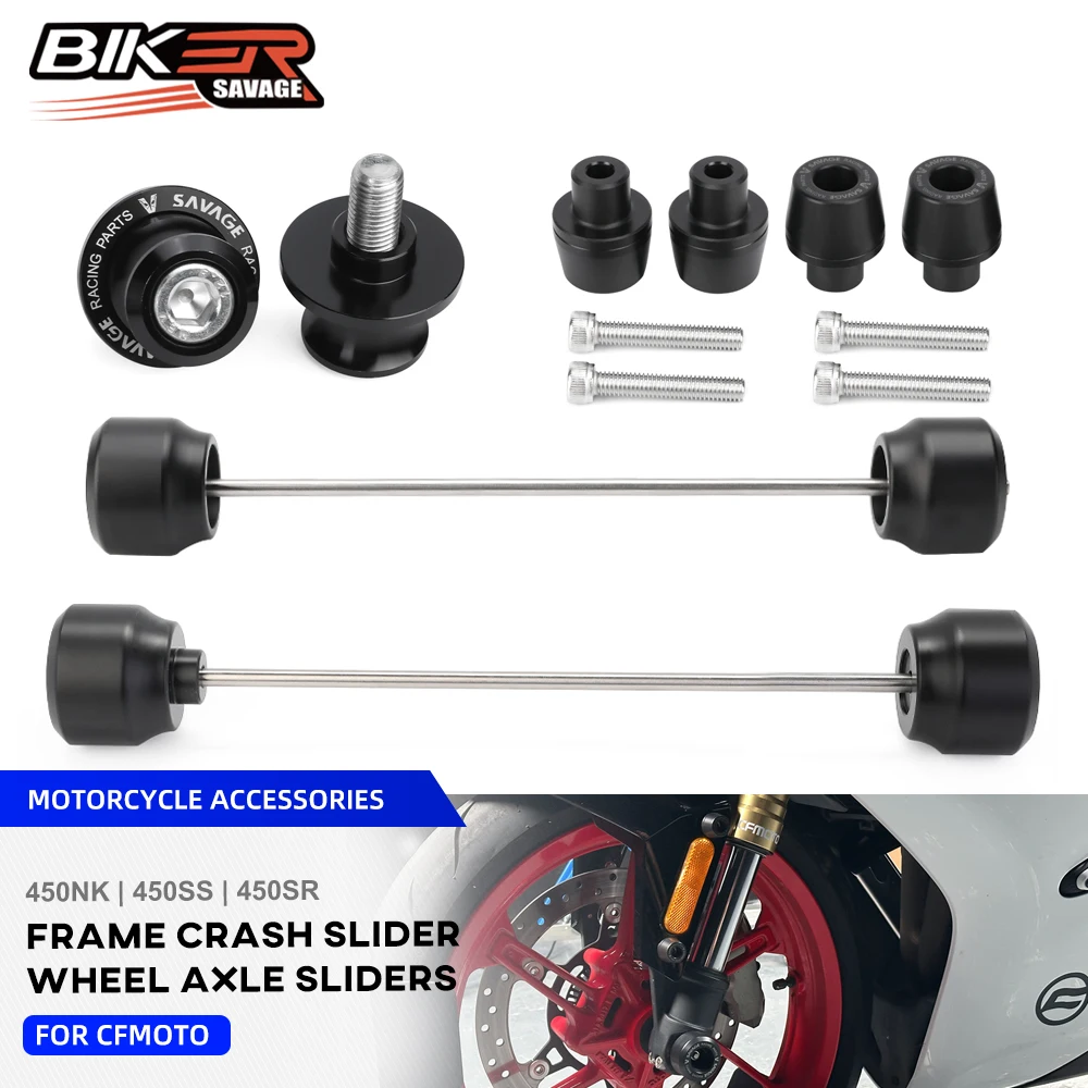 

450NK 450SR Frame Crash Slider For CFMOTO 450SS 2023-2025 Motorcycle Rear Front Axle Fork Crash Slider Frame Fairing Screws