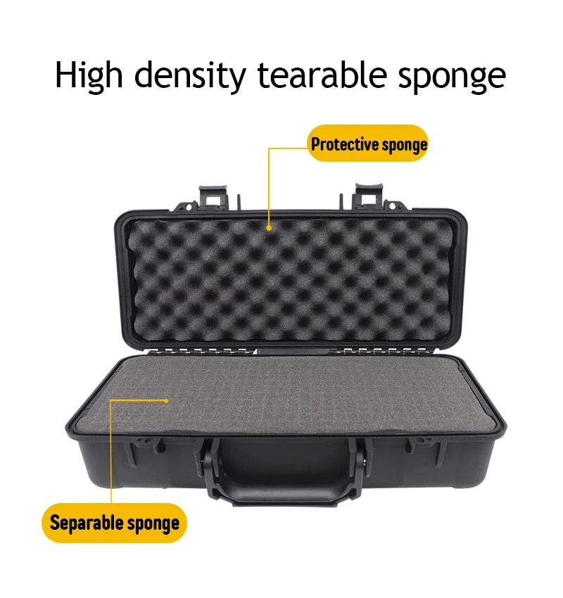 Large Waterproof Tool Box Suitcase Tools Storage Box with Sponge Toolbox for Mechanics Shockproof Safety Hard Pelican Case