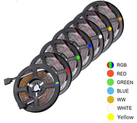 LED Strip Light 12V 5M 300 Leds SMD 3528 Diode Tape RGB & Single Colors High Quality LED Ribbon Flexible Home Decoration Lights