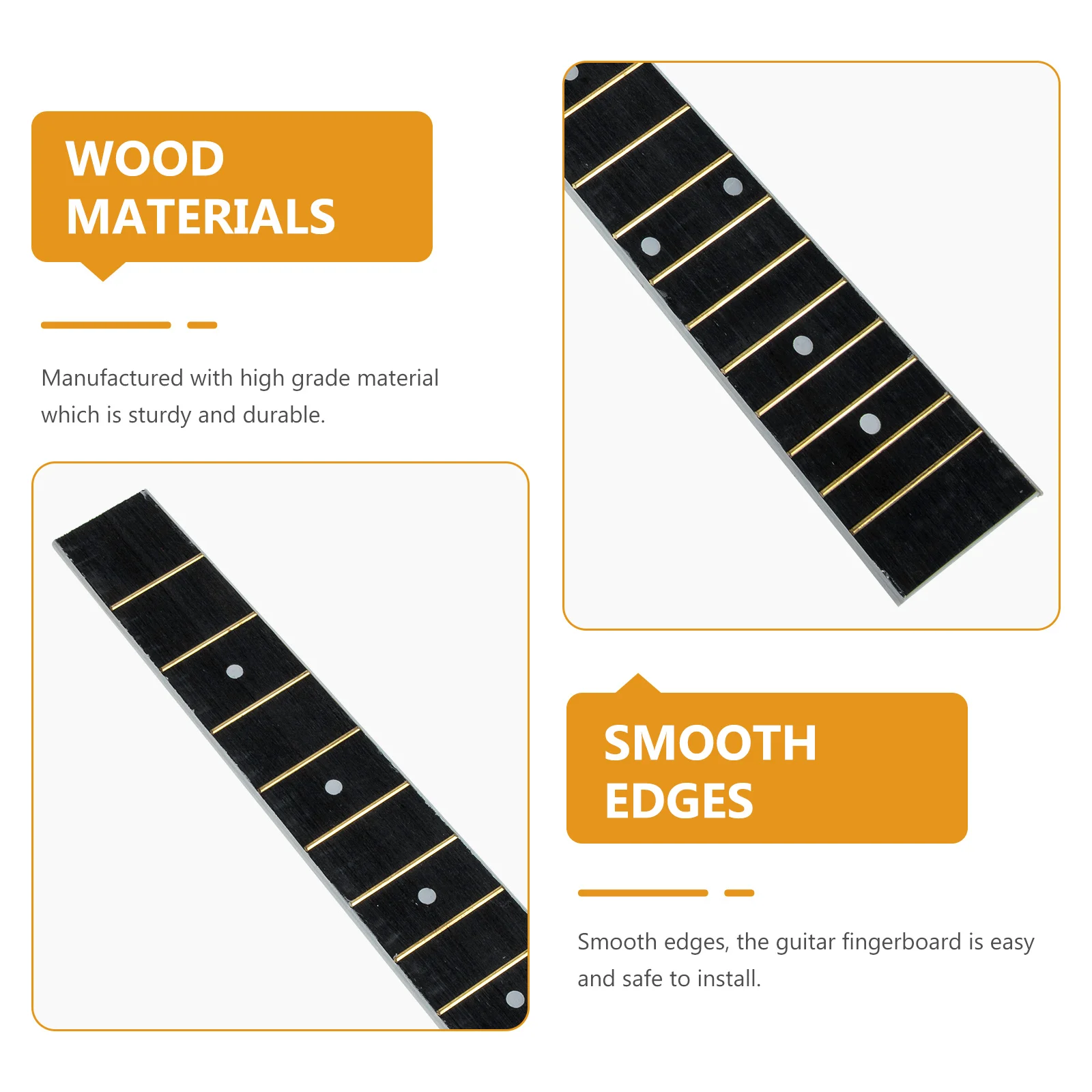 Guitar Fretboard Fingerboard Neck Board Finger Steel Lap Ukulele Replacement Fret Platetechnical Accessory Wood Parts Wooden