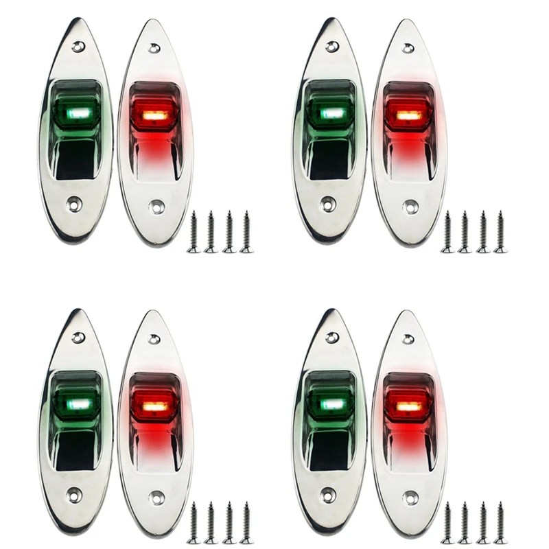 

8X LED Two-Color Signal Lights Marine Universal Navigation Lights Navigation Lights Boat Supplies