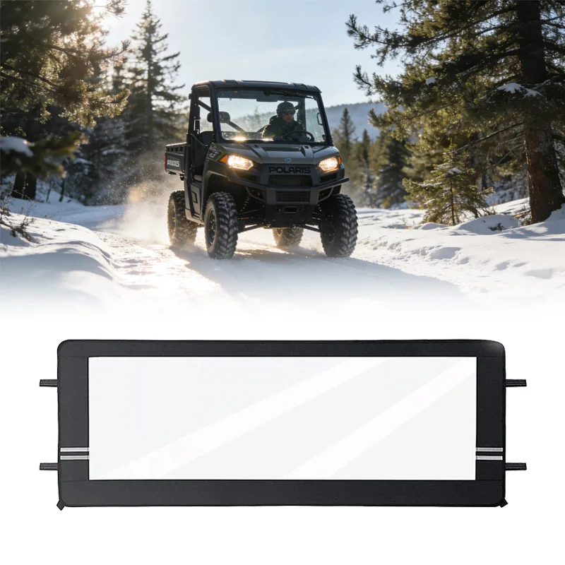 Soft Mesh Shade Net UTV Rear Windshield Rear Window PVC Wind Dust Protection Accessories For Polaris Ranger 500 700 2002-2008