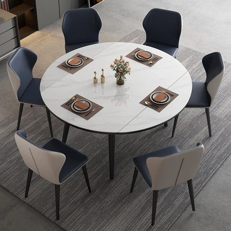 

Italian Modern Simplicity Dinning Table Kitchen Marble Design Tables Living Room Adjustable Mesas Restaurante Luxury Furniture
