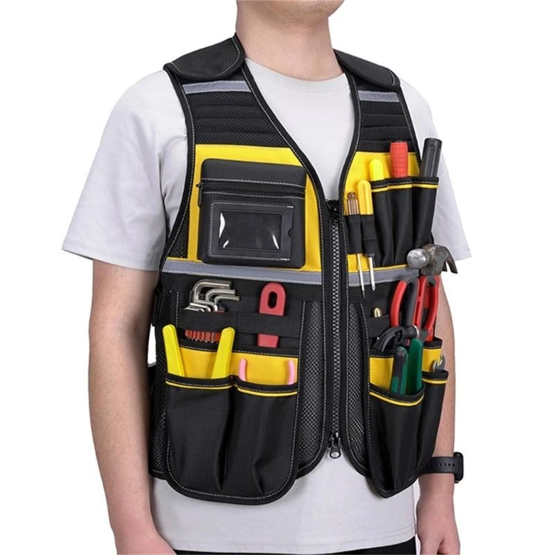 

40JE Tool Vest Electrician Tool Vest for Carpenters Construction Adjustable Men