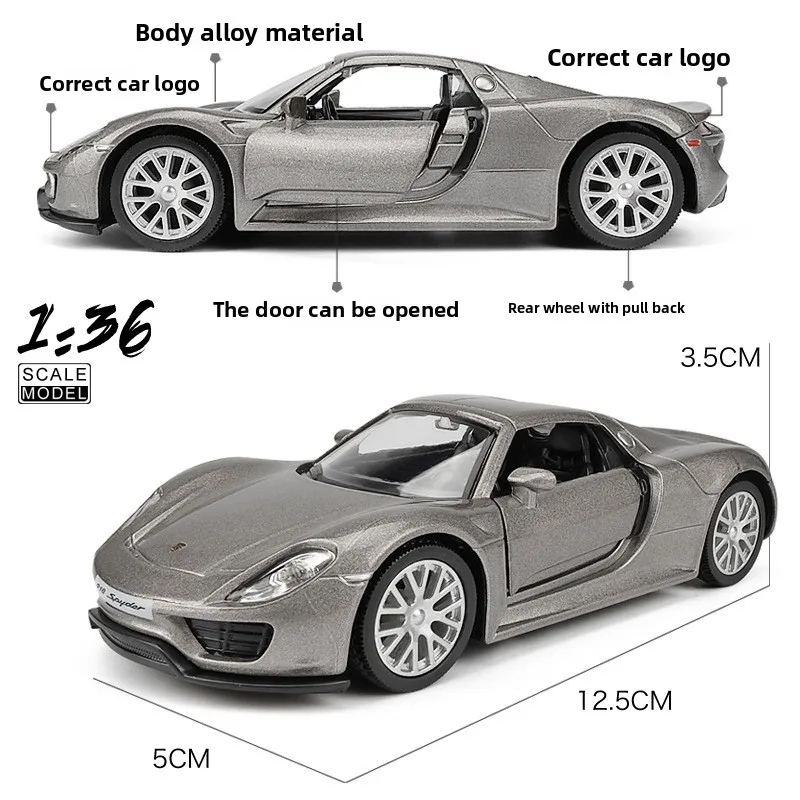 Modelo Coche Porsche 918 Aleación Fundida - usage example