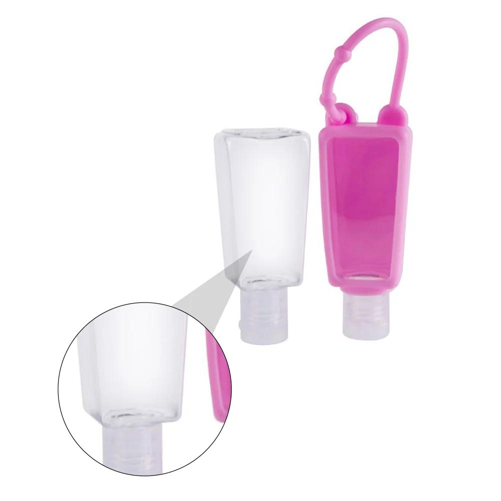 10 Sets Portable Bottle Hand Holder Empty Bottles Travel Container Silicone Cream