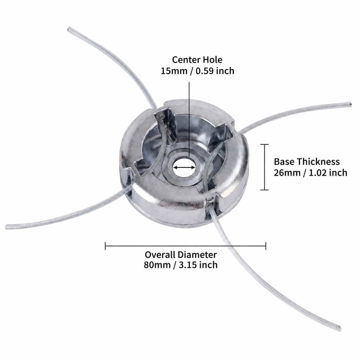 Aluminum Protective Cover Trimmer Head,Universal Grass Cutter Head,Garden Machinery Replacement Parts,Weed Wacker