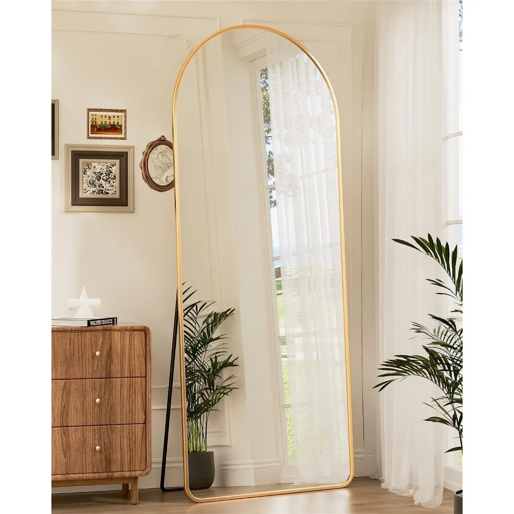 Full Length Spiegel, 65 "X 24" Vloerspiegel Vrijstaand, Vloer Staande Spiegel Full Body Spiegel Met Standaard Voor Slaapkamer, Opknoping Mo