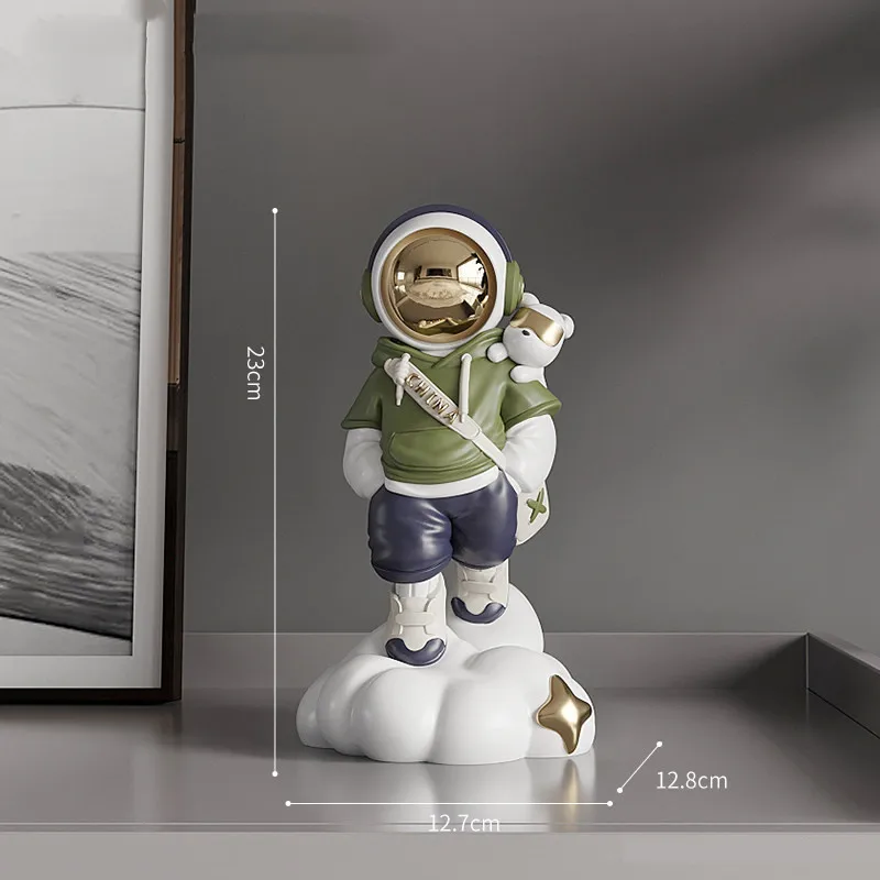 Imagem -02 - Nórdico Astronauta Resina Ornamento Criativo Decoração para Casa Estátua tv Cabinet Desk Statue Escultura Estante Presente de Artesanato