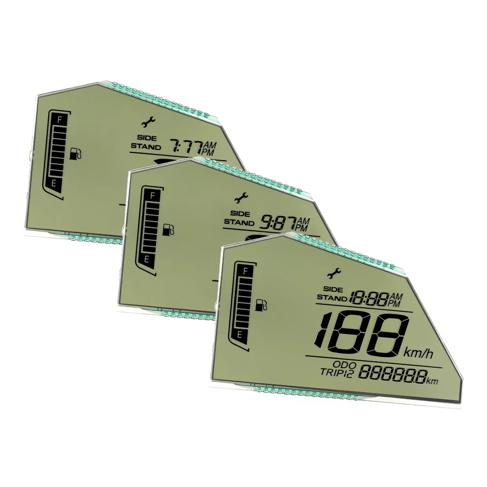 Customized Anti-Glare Car Instrument LCD Screen SJXDGW017 HTN Positive Motorcycle Speedometer Odometer Display LCD Screen