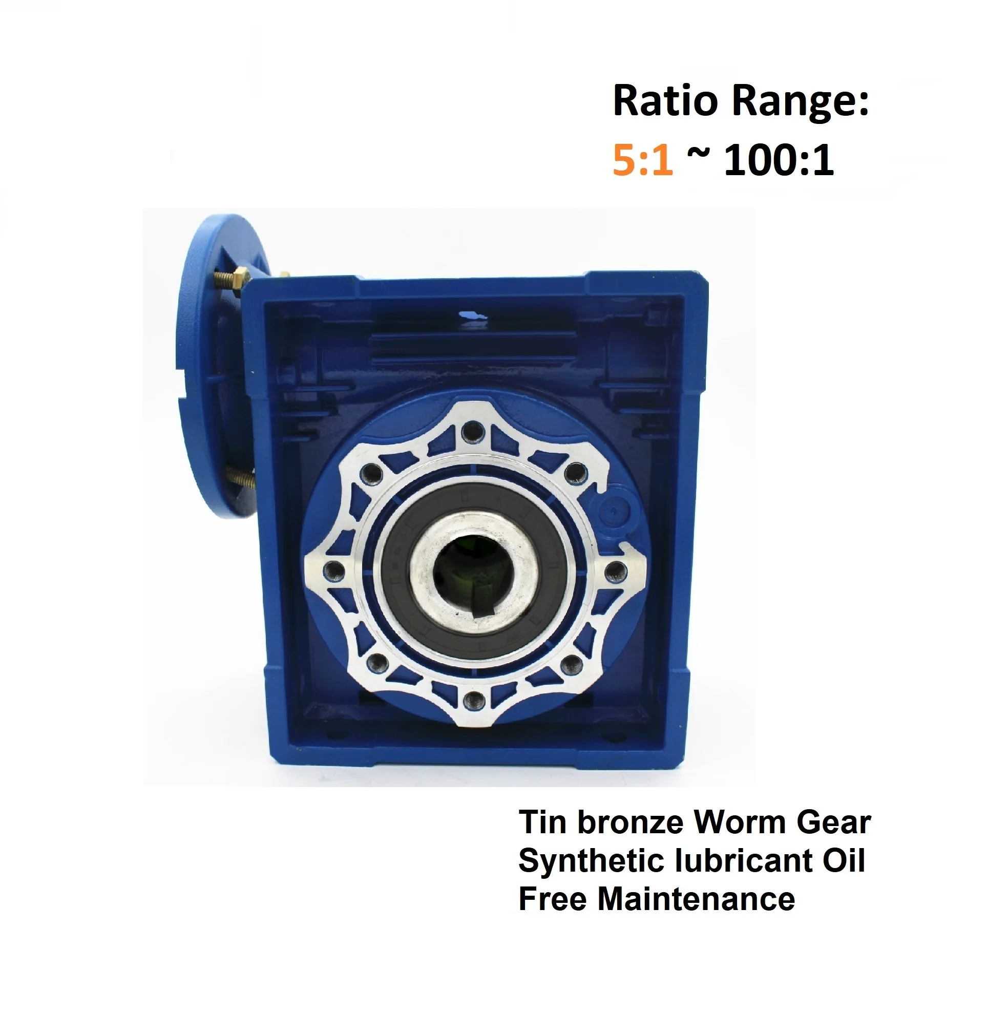 CHENYUE Worm Gearbox Worm Gear Reducer NMRV90 CYRV90 Input 19/24/28mm Output 35mm Ratio 5:1/100:1Free Maintenance