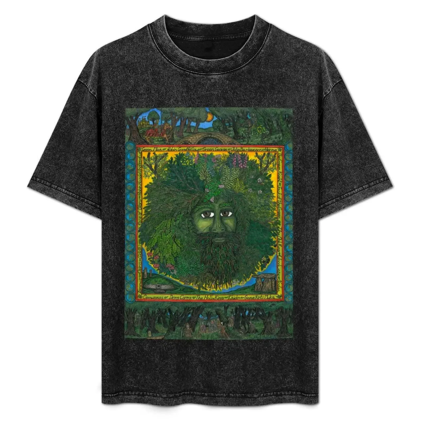 

The Ledgend of The Greenman T-Shirt Short sleeve tee blacks anime tshirt mens t shirts pack
