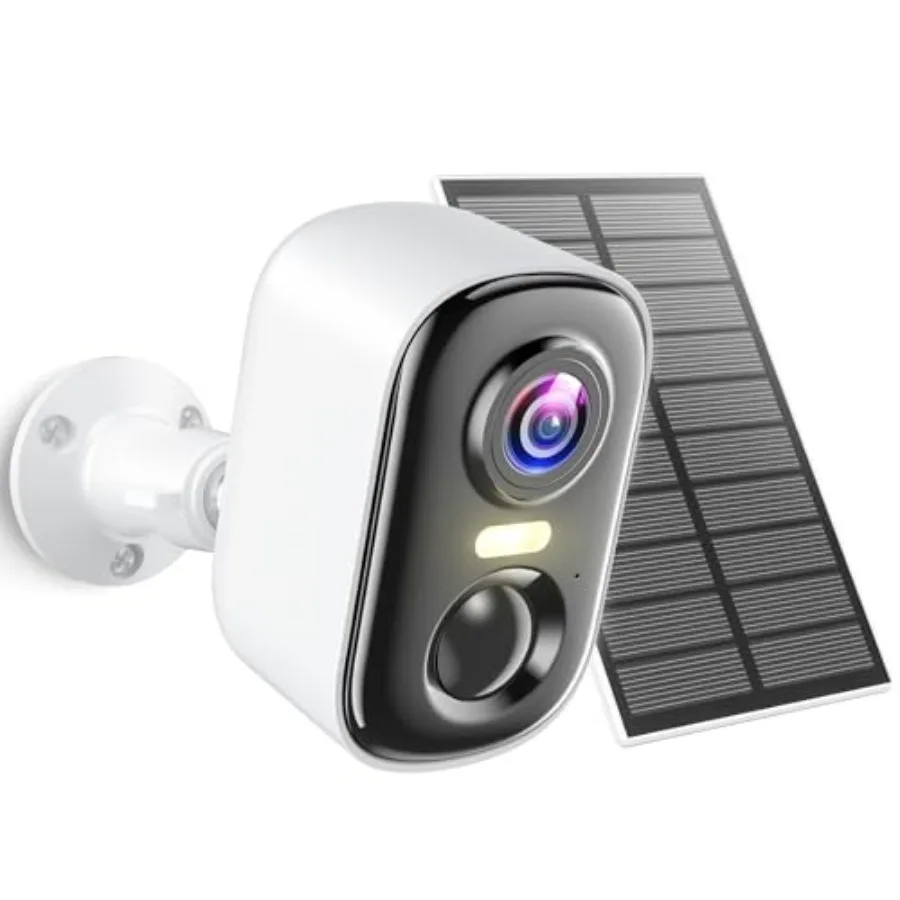 

2K Security eras Wireless Outdoor WiFi eras for Home Security with Panel Spotlight Color Night Vision AI Motion Detection Siren