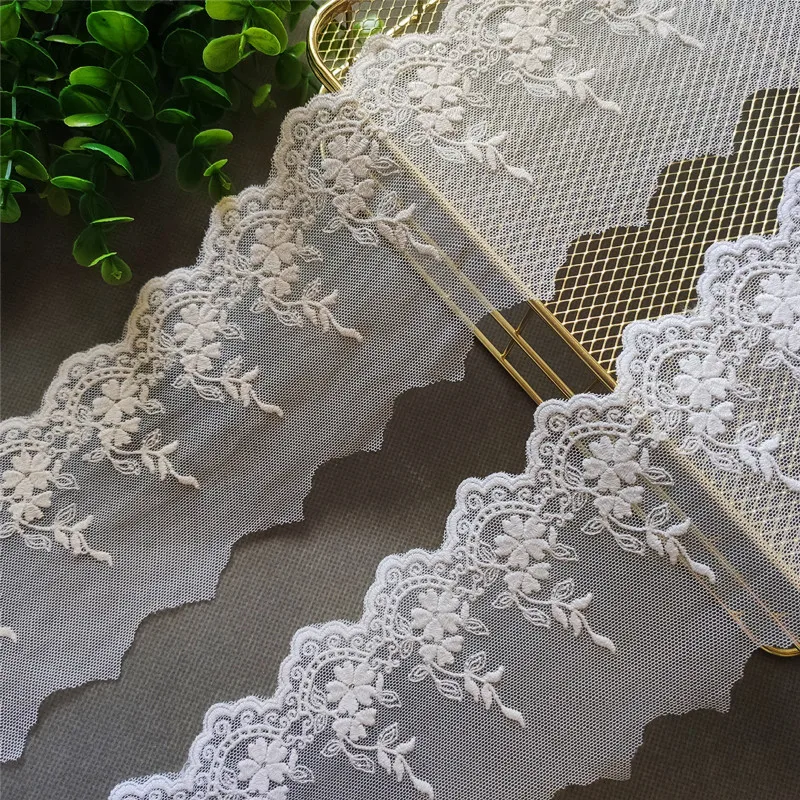 

40Yards Cotton Mesh Embroidery Lace Fabric, Handmade DIY Garment, Needlework, Sewing Accessories, Clothing Decoration