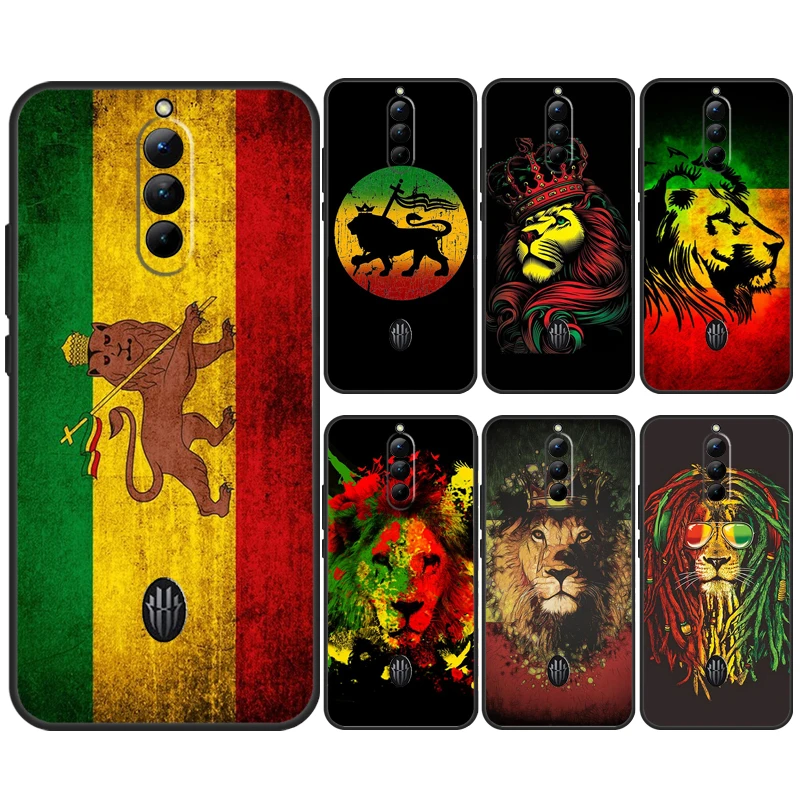 Rasta Lion Reggae Bob Marleys Case For ZTE Nubia Red Magic 8S 8 9 Pro Plus Red Magic 6S 7S 6 7 Pro 6R 5S 5G Cover Coque