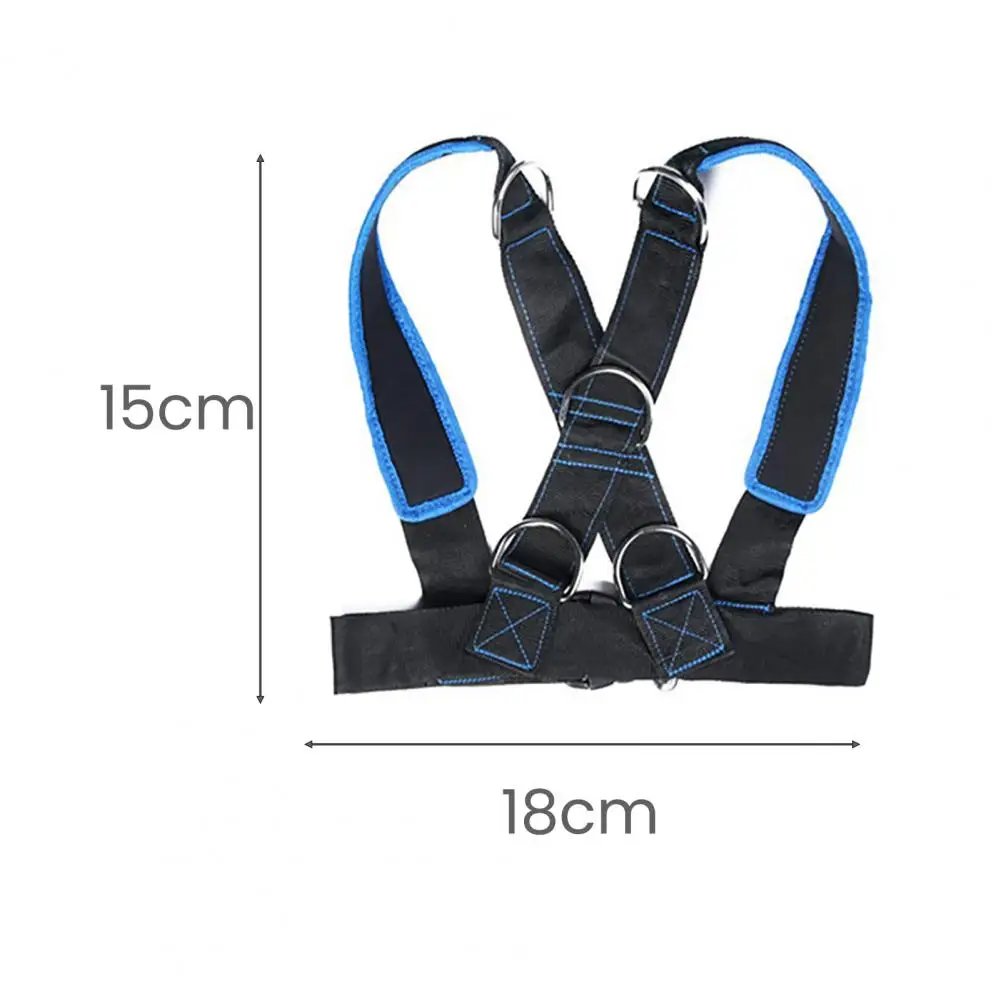 زلاجة سترة تسخير مع D-حلقة هوك المقاومة التدريب مزلقة الإطارات سحب حزام قابل للتعديل حزام الكتف معدات التمرين #6