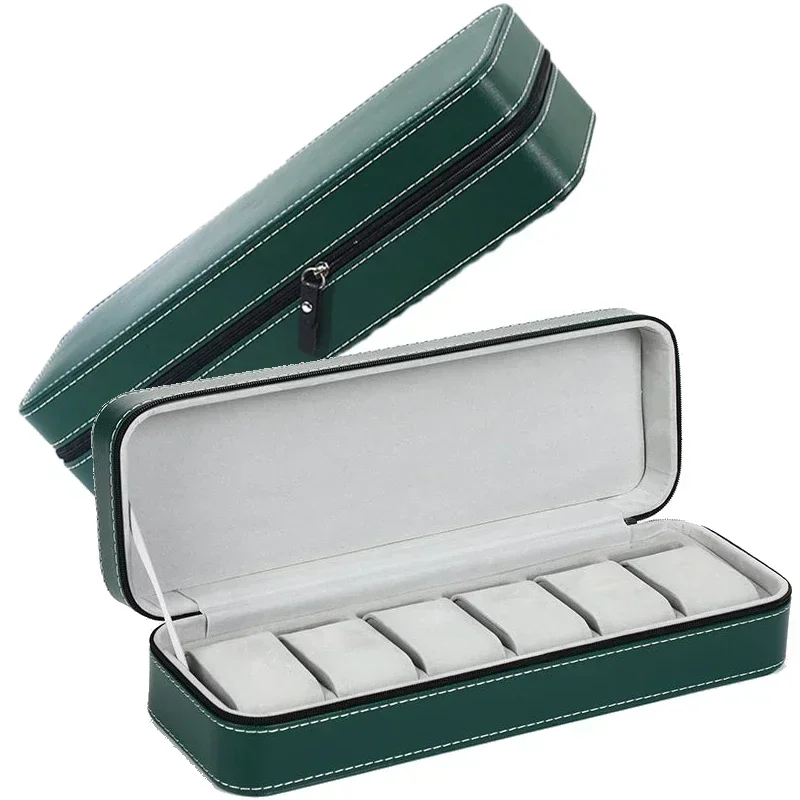 2024 New 6/10/12 Girds Portable Watch Storage Boxes Organizer with Zipper Classic Style Multifunctional Watch Display Box