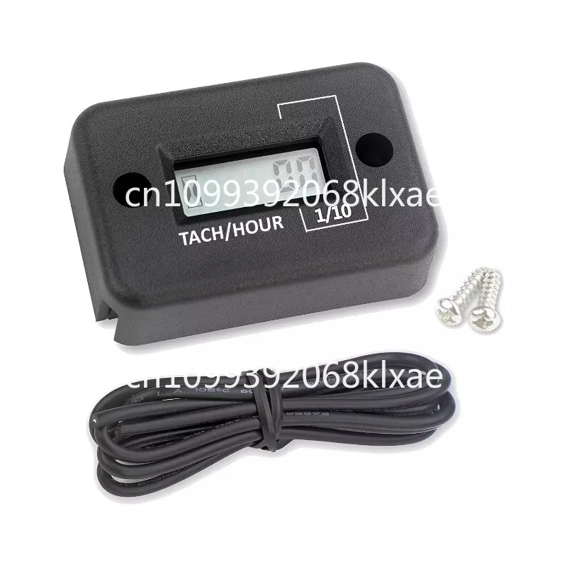 Motorcycle tachometer timer, waterproof and maintenance-type digital display, 2-stroke/4-stroke, inductive fuel engine timer