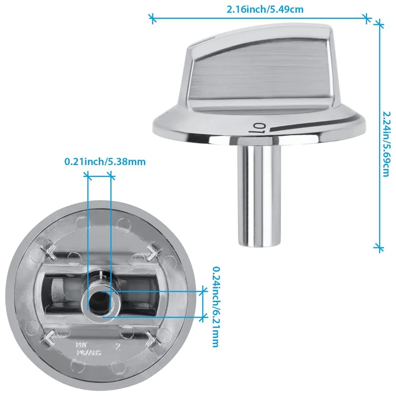 2 Pack Upgrade 5304525746 Burner Knob for Frigidaire,Gas Range Knobs,Gas Stove Parts, Replace Control Knob 5304504839