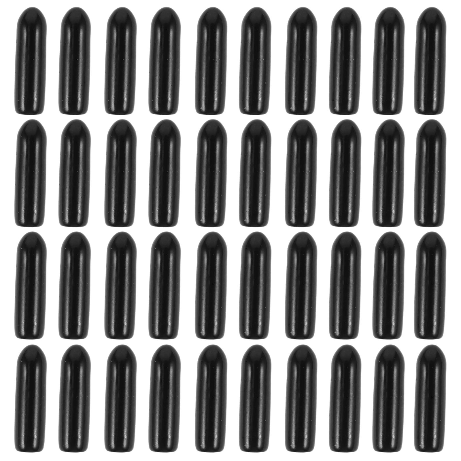 

50pcs Rubber End Caps Antislip Round Tube Bolt Covers Protective Safety Thread Protectors Hardware Accessories