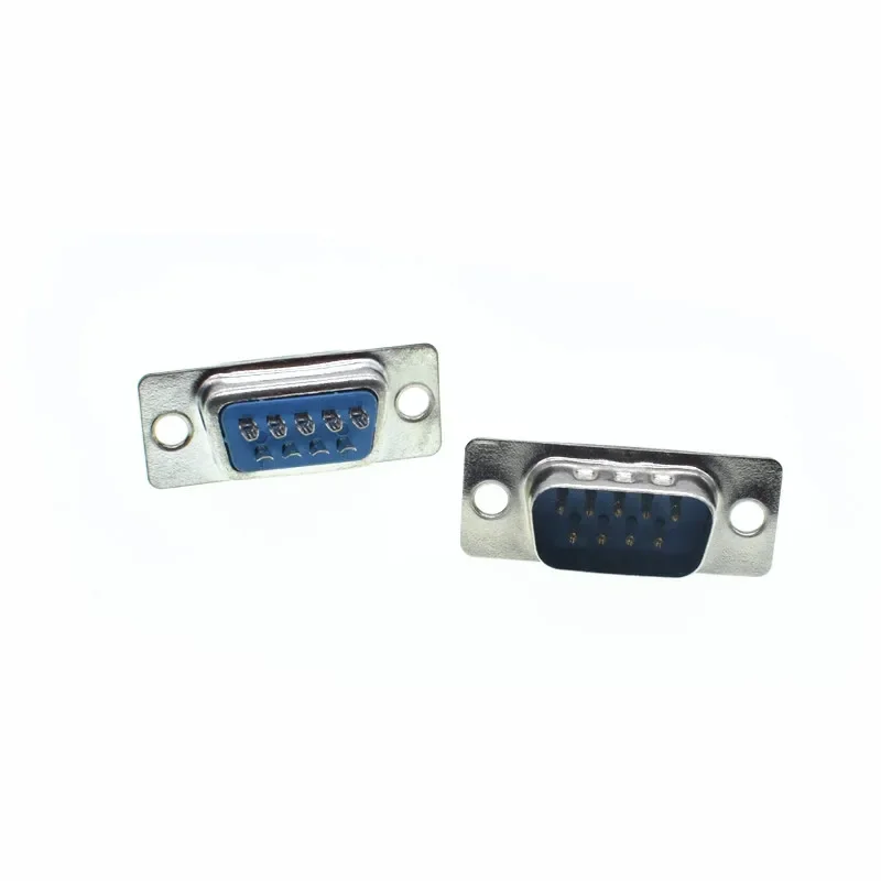 Conectores de puerto serie RS232 DB9, carcasa de enchufe macho hembra, Conector de enchufe de plástico, adaptador de enchufe COM de 9 pines