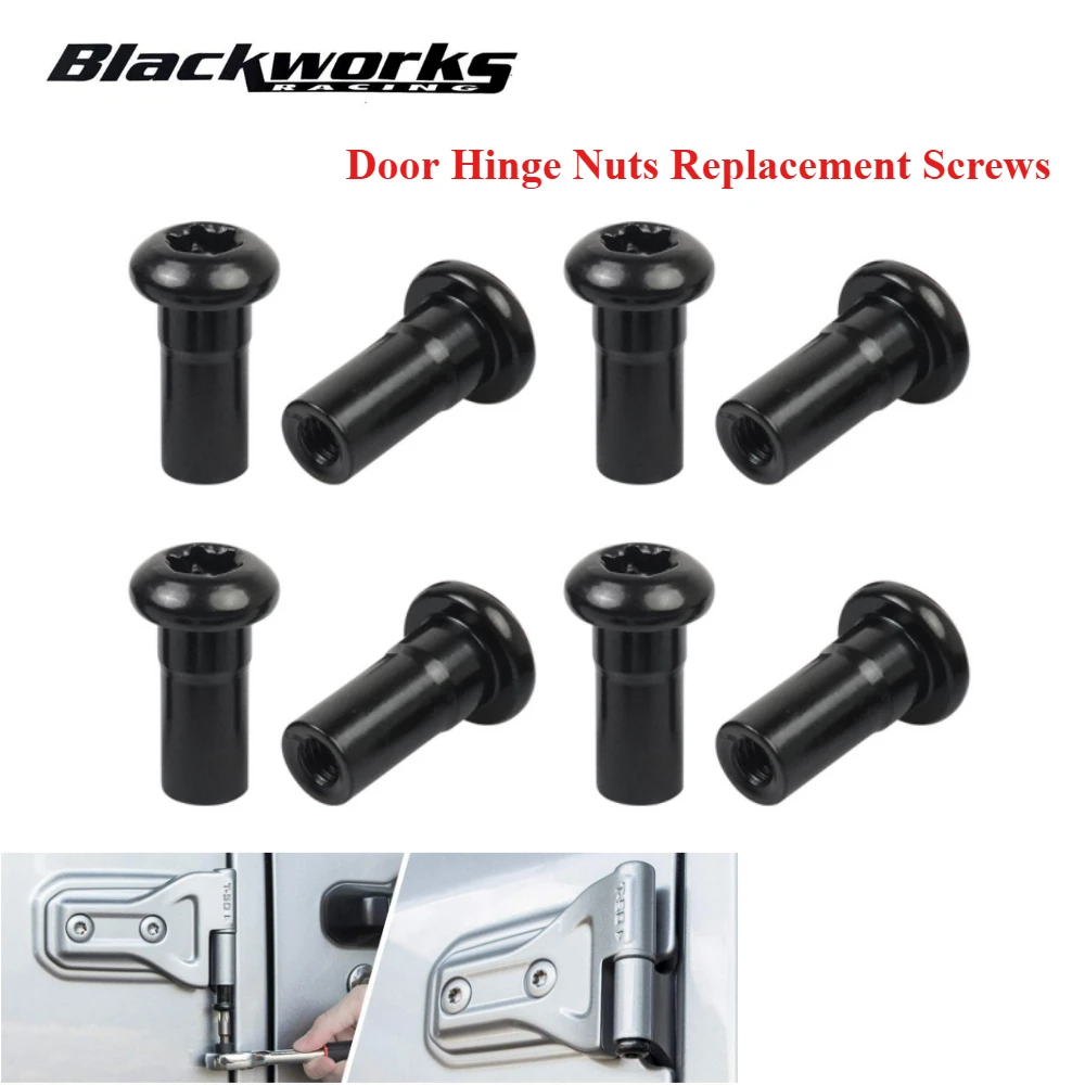Door Hinge Nuts Replacement Screws for Jeep Wrangler JL JLU Sport Sahara Freedom Rubicon Gladiator JT 2-Door 4-Door 2018-2025