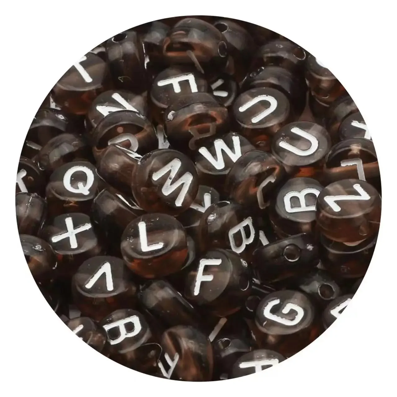 Acrylic Multicolor Letter Beads, 100-500pcs