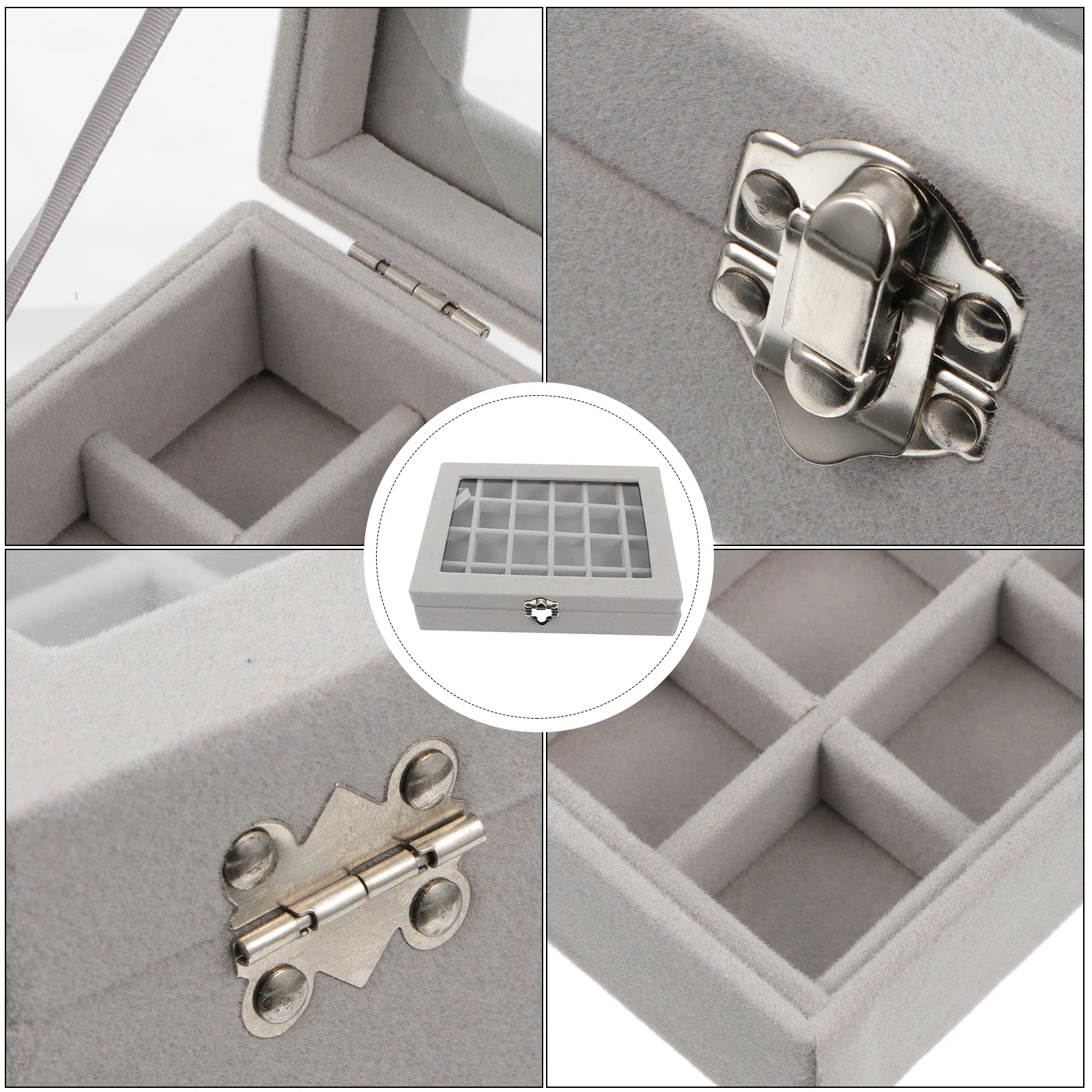 

Halloween Jewelry Storage Box Holder for Women Organiser Flannel Trinkets Simple Case