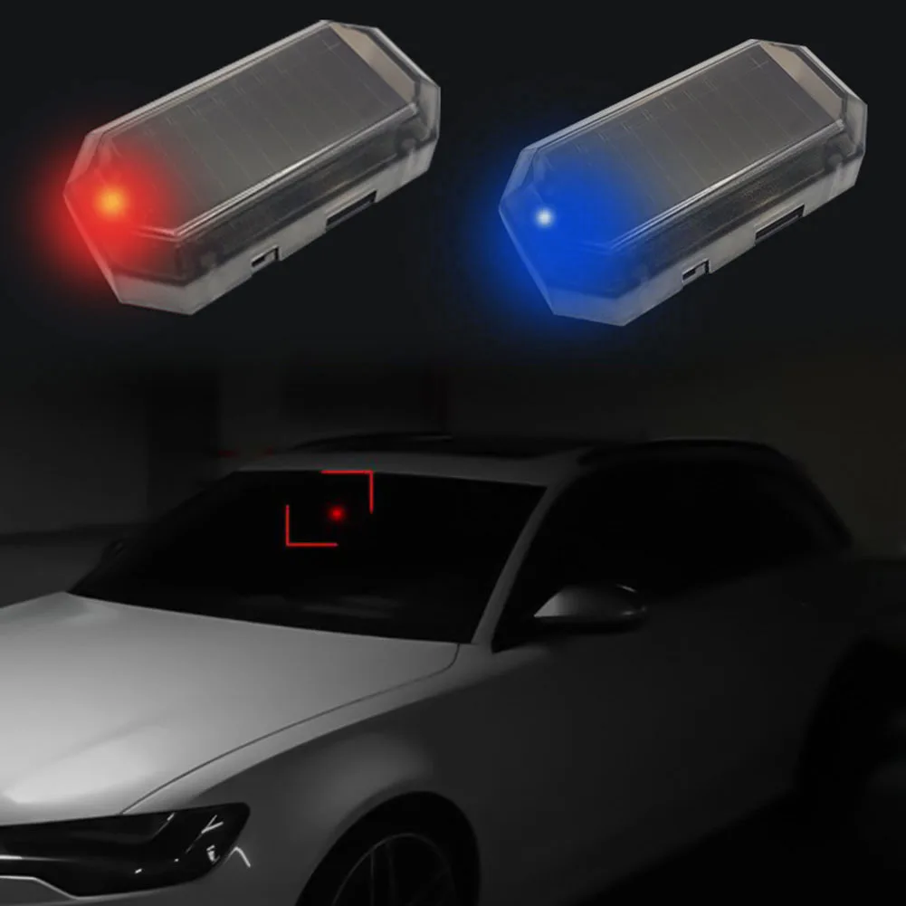 Night Security Car Solar Powered Light Anti-Theft Flashing Light Easy To Install Mimic Expensive Alarm Systems