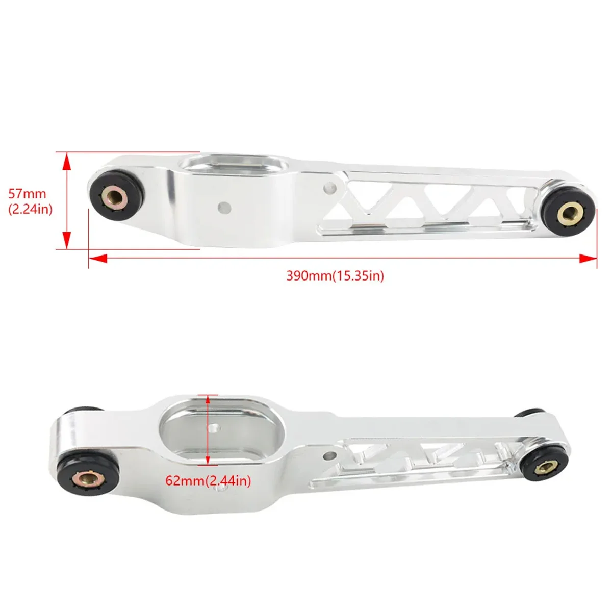 Rear Billet Aluminum Lower Control Arms Relacement For 96-00 Honda Civic Si SiR EK Chassis Strut Suspension Crossmember 1 Pair