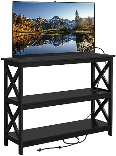 

Television Stands & Entertainment Centers with 3 Tier TV Stand for Living Room, White Crystal sun catcher Hanging crystals