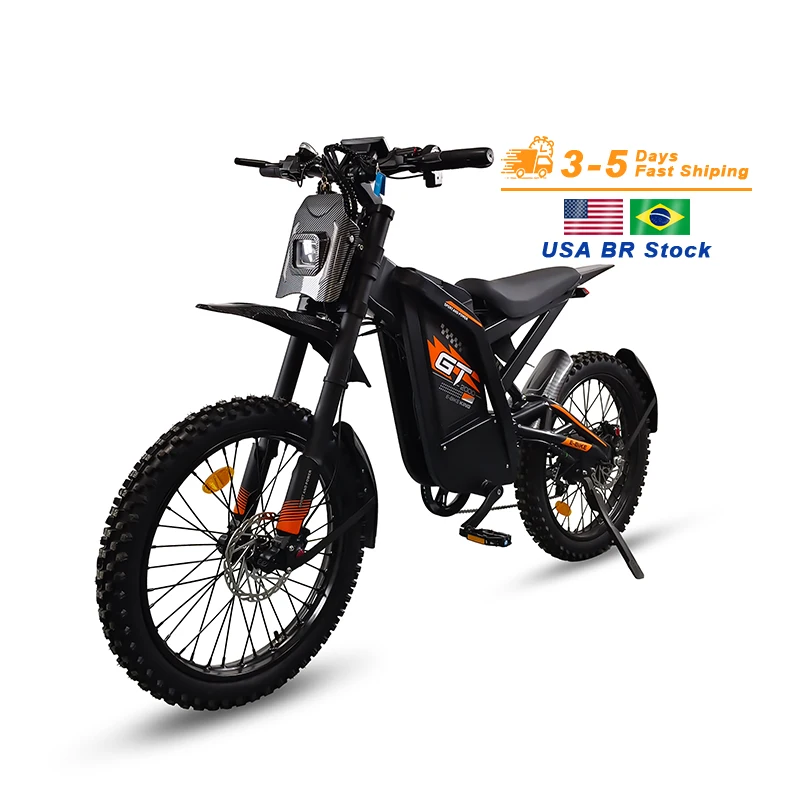 Brazil Warehouse OUXI GT2000 30ah Dual Motor 2000W Electric Dirt Bike Full Suspension Electric Bicycle Bicicleta Electric E-Bike