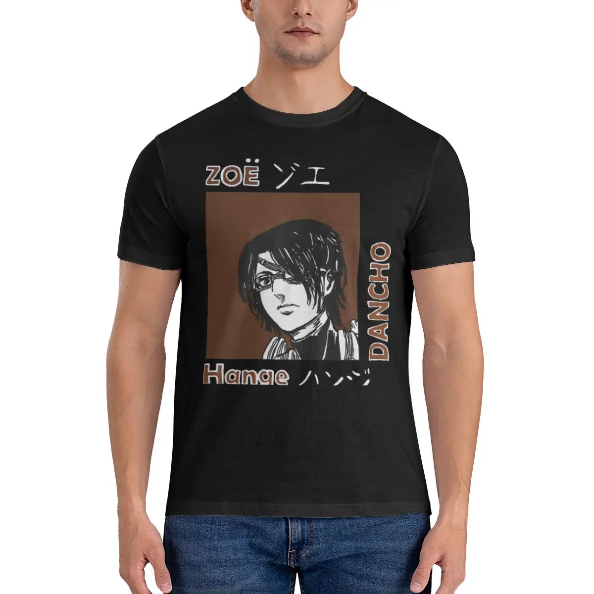 Fashion Hanji Zoe Snk T-Shirts for Men Crew Neck Cotton T Shirt Attack On Titan Eren Mikasa Anime Short Sleeve Tee Shirt