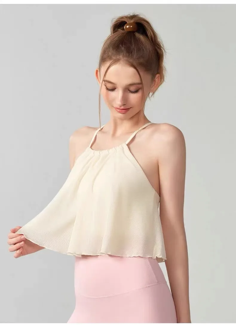 Cloud-sensing Mesh Yoga-Anzug Weste mit Brustpolster Fitness Pilates Top Stoßfester Suspension-Sport-BH Schöne Rückenweste – Detail 13