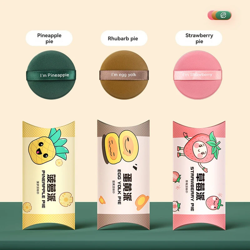 Puder z poduszką powietrzną Paps Beautiful Makeup Egg Poor Wet on Both Mask, Egg Yolk Pattoo Pineapple Pie Wishing Double Makeup Puff