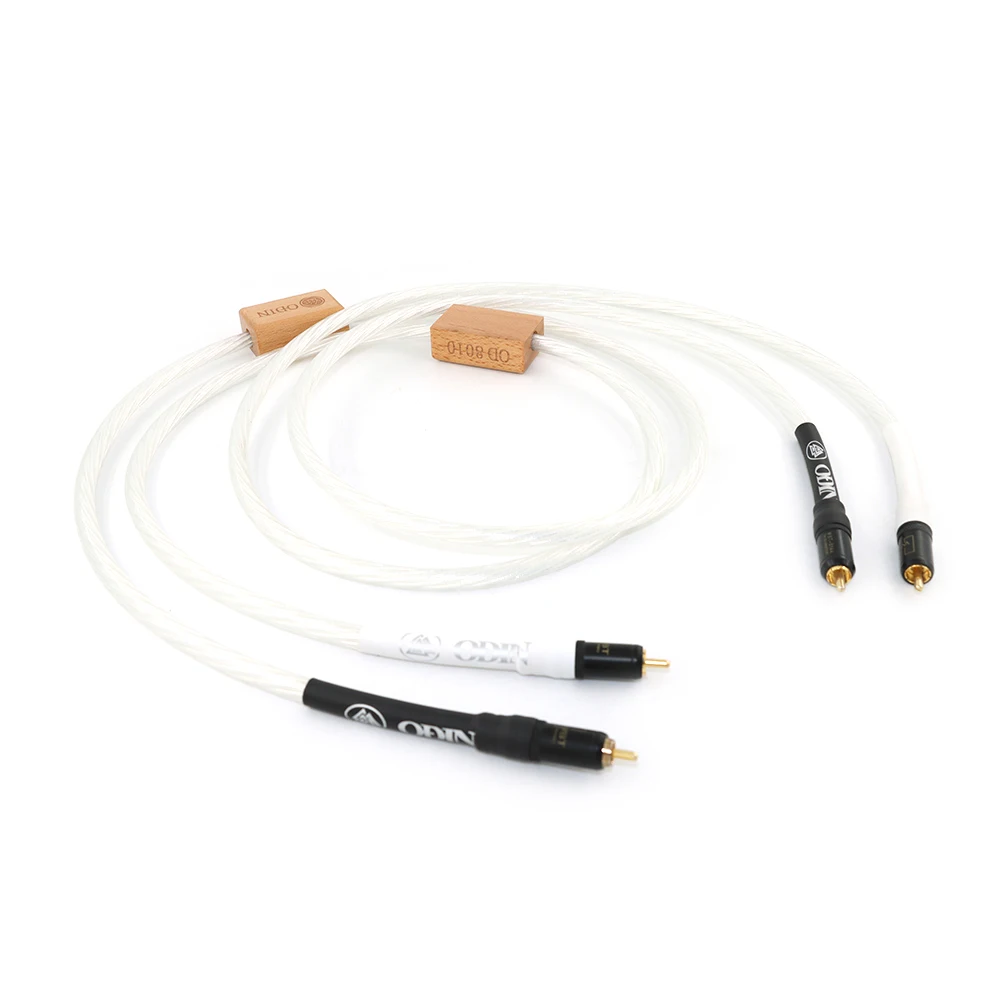 Pair Reference Interconnect RCA  Audio Cable With WBT0144  24K Gold Plated Plug