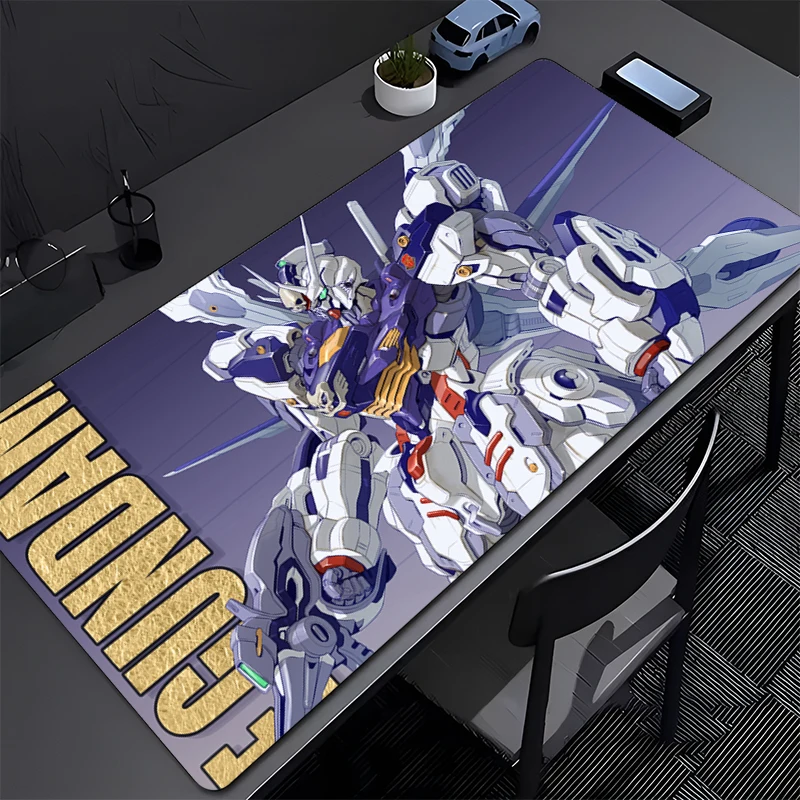 แผ่นรองเมาส์ขนาดใหญ่ลาย Gundam Mechanical Warrior สำหรับเกมเมอร์ แผ่นรองคีย์บอร์ด แผ่นรองเมาส์สำหรับโต๊ะเกม แผ่นรองเมาส์สำหรับพีซี