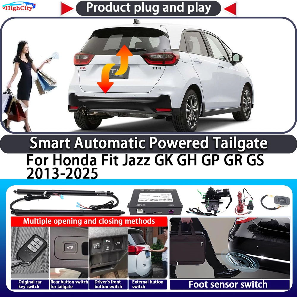 

For Honda Fit Jazz GK GH GP GR GS 2013-2025 Smart Automatic Powered Tailgate Key Control Trunk Lift Close Kit Power Tailgate