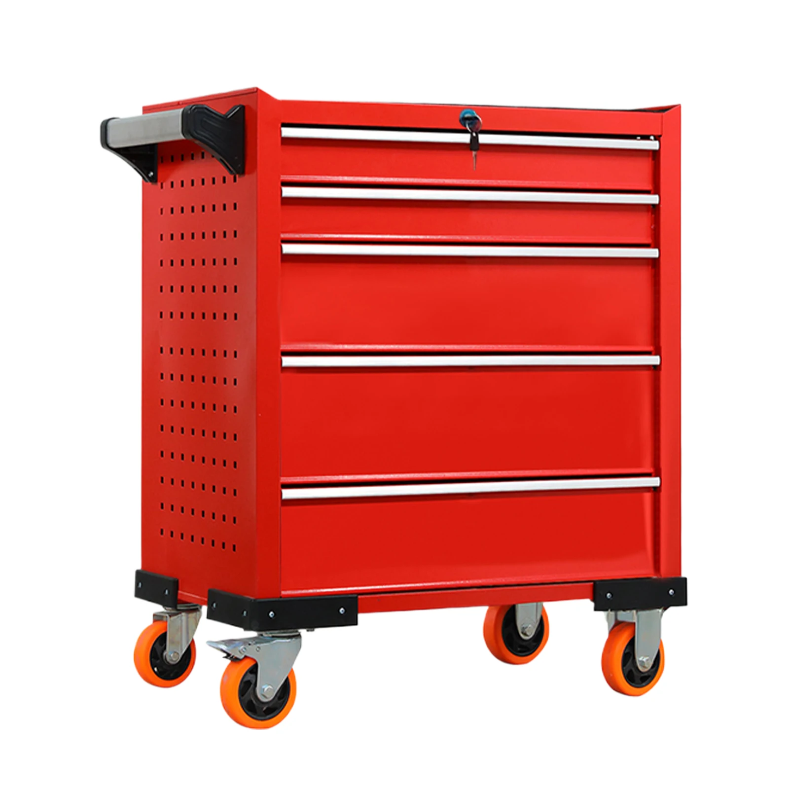 

Rolling Tool Cabinet,5-Drawers Garage Tool Chest with Lock,Mobile Tool Storage Organizer for Warehouse Workshop