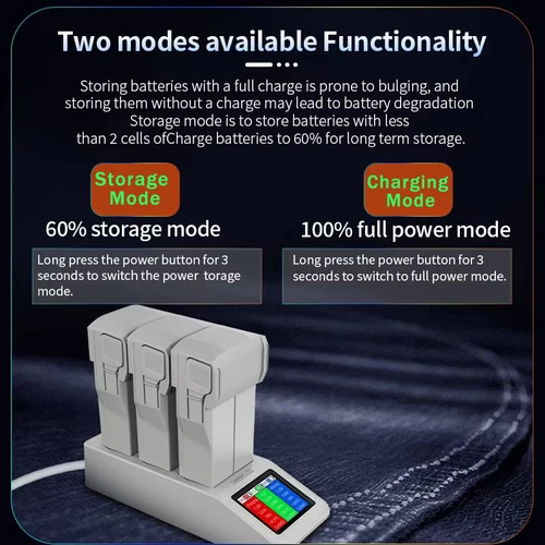 Imagen 2 del producto Mini 5/4 Pro cargador rápido 3 uds batería de carga más rápida Hub ama de llaves para DJI Mini 3 Pro accesorios para drones cargador pantalla LCD
