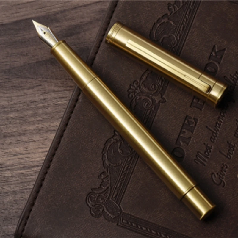 

Hongdian 1861 Retro Brass Fountain Pen Practice Writing Ink Pens For Calligraphy Business Office Supplies School Gift Stationery