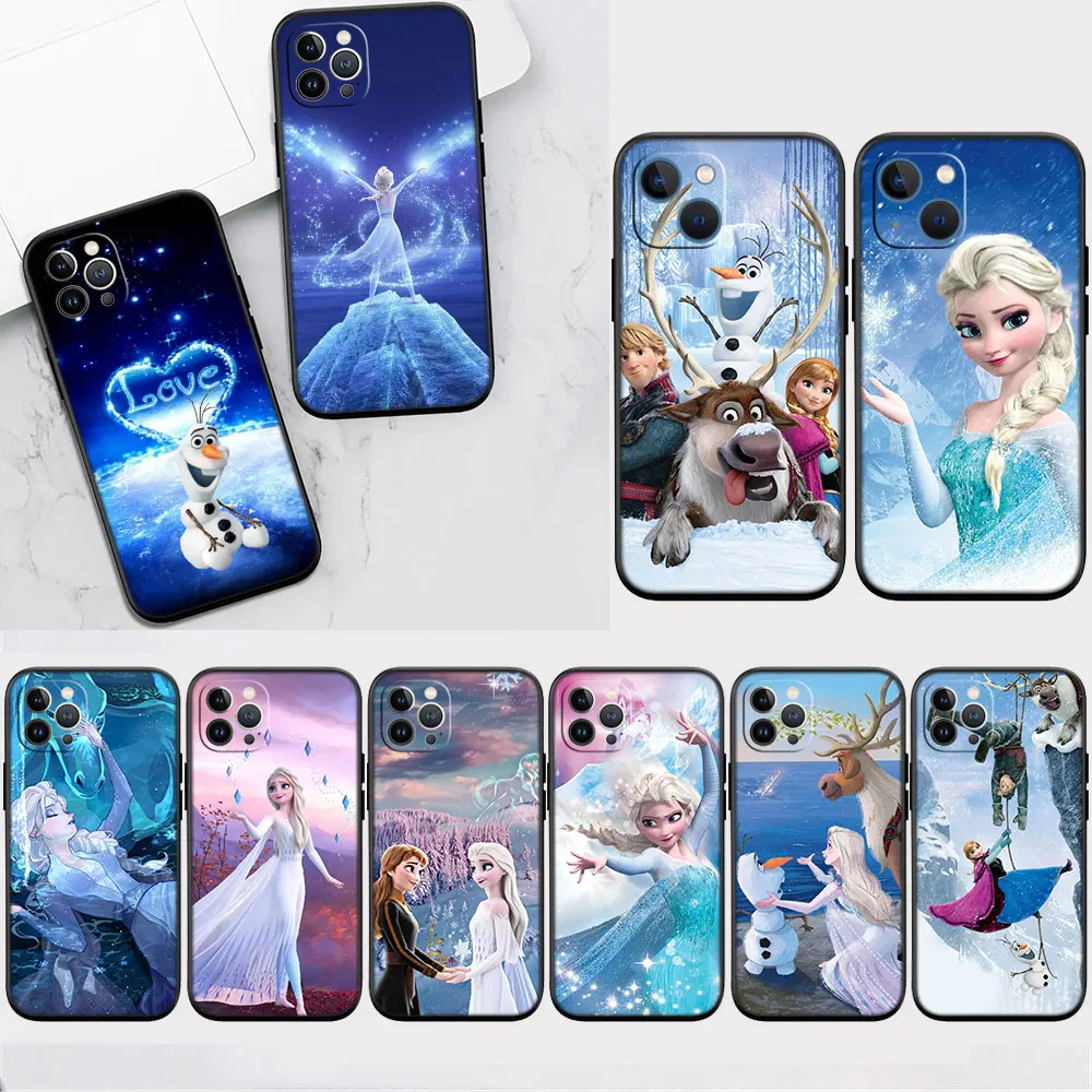 AW56 Ice Queen Olaf Elsa Frozen Soft Silicone Case for iPhone 15 14 13 12 11 X XS XR Pro Max Mini 8 7 Plus SE 