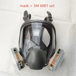 6800 Gas Mask add 3M 6001 Cartridge  7pcs suit Full Face Facepiece Respirator For Painting Spraying