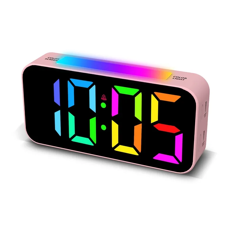 Loud Alarm Clocks for Bedrooms Heavy Sleepers, Digital Bedside Clock with Night Light, Large Display, Dual Alarm, Snooze, Dimmab
