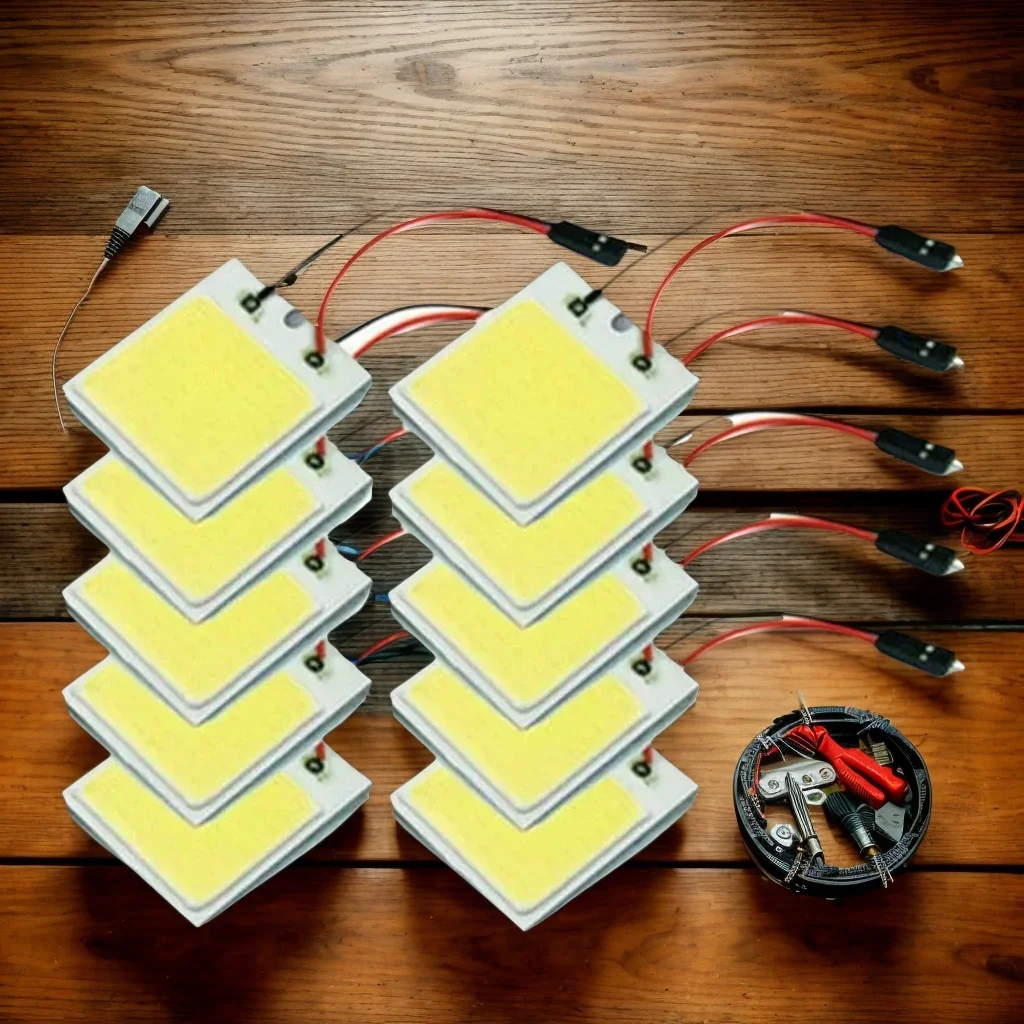 

4 шт. салон автомобиля светодиодные панели 18/24/48 SMD T10 4 Вт 12 В COB купольная лампа